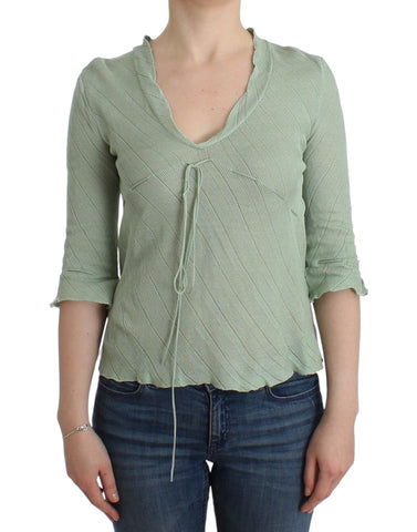 Green Lightweight Knit Sweater Top Blouse Ermanno Scervino