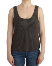 Gray Knit Top Knitted Sweater Merino Wool Ermanno Scervino
