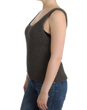 Gray Knit Top Knitted Sweater Merino Wool Ermanno Scervino