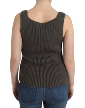 Gray Knit Top Knitted Sweater Merino Wool Ermanno Scervino