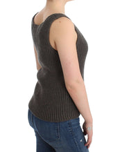 Gray Knit Top Knitted Sweater Merino Wool Ermanno Scervino