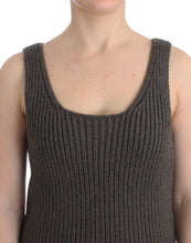 Gray Knit Top Knitted Sweater Merino Wool Ermanno Scervino