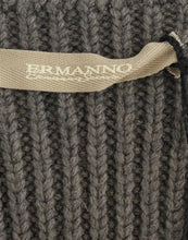 Gray Knit Top Knitted Sweater Merino Wool Ermanno Scervino