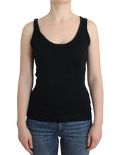 Black Knit Top Knitted Sweater 100% Cashmere Ermanno Scervino