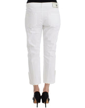 White Cropped Jeans Denim Pants Branded Capri Ermanno Scervino