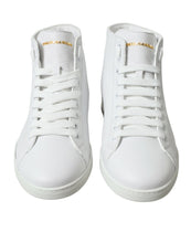 Dolce & Gabbana White Saint Tropez High Top Men Sneakers Shoes