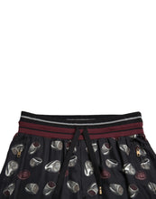 Dolce & Gabbana Black Ring Silk Jogging Trousers Pants