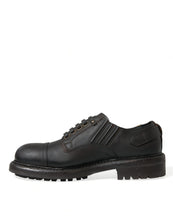 Dolce & Gabbana Brown Leather Lace Up Derby Men Dress Shoes