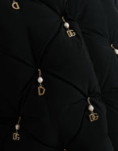 Dolce & Gabbana Black Embellished Quilted Shell Bomber Jacket