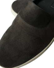 Dolce & Gabbana Blue Suede Caiman Men Loafers Slippers Shoes