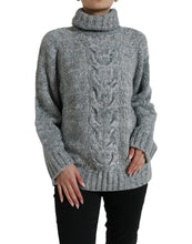 Dolce & Gabbana Gray Cashmere Turtle Neck Pullover Sweater