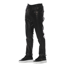 Black Lamb Leather Men Pants Trussardi