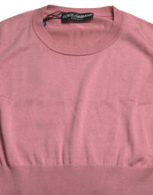 Dolce & Gabbana Pink Crew Neck Cropped Sleeveless Tank Top