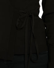 Dolce & Gabbana Black Wool V-neck Crossed Cardigan Sweater