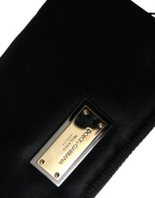 Black Nylon Logo Plaque Keyring Pouch Clutch Bag Dolce & Gabbana