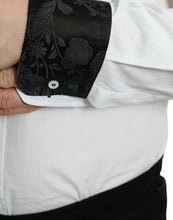 Dolce & Gabbana White Cotton Jacquard Formal GOLD Dress Shirt