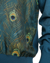 Dolce & Gabbana Green Peacock Feather Pullover Sweater