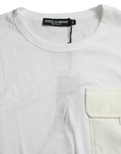 Dolce & Gabbana White Cotton Pocket Short Sleeves T-shirt