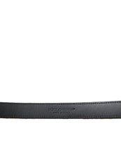 Dolce & Gabbana Gold Leather Jacquard Silver Metal Buckle Belt