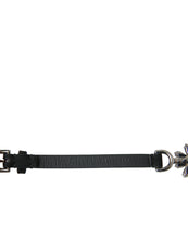 Dolce & Gabbana Black Daisy Crystal Dauphine Waist Belt