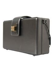 Dolce & Gabbana Metallic Gray Calfskin Leather DG BOX Shoulder Bag