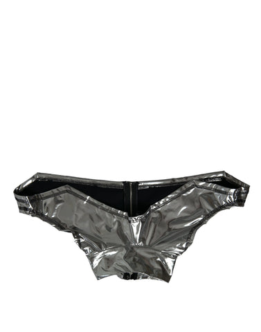 Dolce & Gabbana Silver Polyester Stretch Top