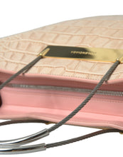 Balenciaga Pink Exotic Leather Embossed Cable Handle Shopper Tote Bag