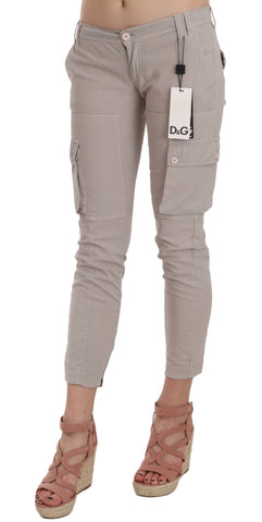 Casual Fitted Khaki Trousers Pants Dolce & Gabbana