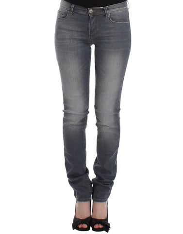 Gray Slim Jeans Denim Pants Skinny Leg Stretch Ermanno Scervino