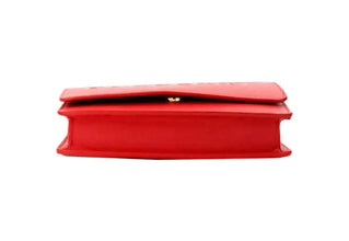 Hampshire Small Red Embossed Logo Smooth Leather Crossbody Bag Burberry