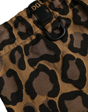 Dolce & Gabbana Brown Leopard Print Polyester Jogger Pants