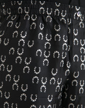 Dolce & Gabbana Black Horseshoe Print Silk Pants