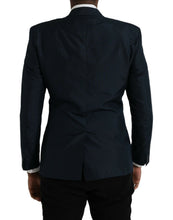 Dolce & Gabbana Blue GOLD Notch Single Breasted Coat Blazer