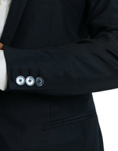 Dolce & Gabbana Blue GOLD Notch Single Breasted Coat Blazer