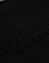 Dolce & Gabbana Black Cotton Long Sleeves Sweatshirt Sweater
