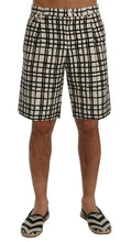 White Black Striped Casual Shorts Dolce & Gabbana