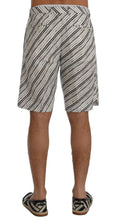 White Black Striped Casual Shorts Dolce & Gabbana