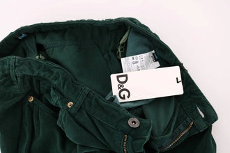 Green Cotton Corduroys Jeans Dolce & Gabbana