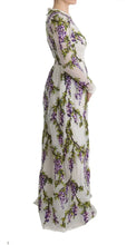 White Floral Embroidered Maxi Dress Dolce & Gabbana