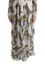 White Floral Embroidered Maxi Dress Dolce & Gabbana