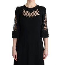 Black Stretch Shift Long Maxi Dress Dolce & Gabbana