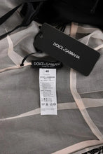 Black Cotton Silk Floral Long Dress Dolce & Gabbana