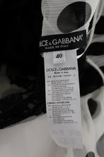 Black White Polka Dotted Floral Dress Dolce & Gabbana