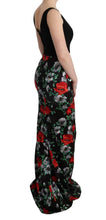 Multicolor Floral Print Stretch Sheath Long Dress Dolce & Gabbana