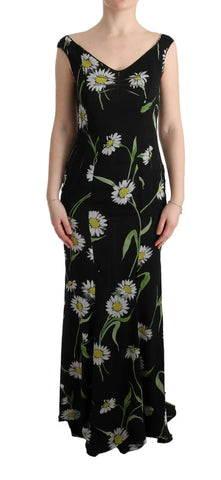 Sunflower Silk Stretch Sheath Dress Dolce & Gabbana
