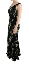 Sunflower Silk Stretch Sheath Dress Dolce & Gabbana