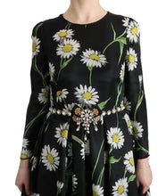 Multicolor Silk Sunflower Print Long Maxi Dress Dolce & Gabbana