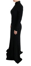 Black Stretch Long Gown Sheath Dress Dolce & Gabbana
