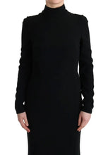 Black Stretch Long Gown Sheath Dress Dolce & Gabbana