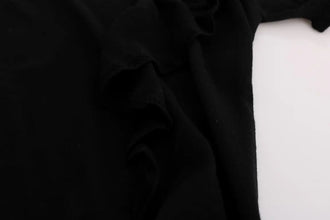 Black 100% Lana Wool Top Blouse T-shirt MARGHI LO'